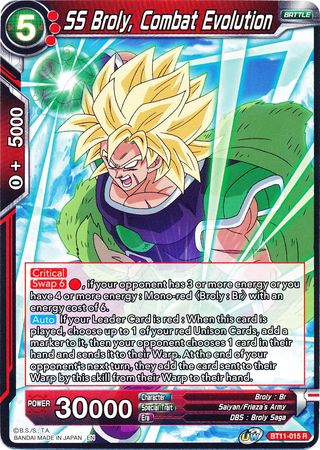 SS Broly, Combat Evolution (BT11-015) [Vermilion Bloodline] 