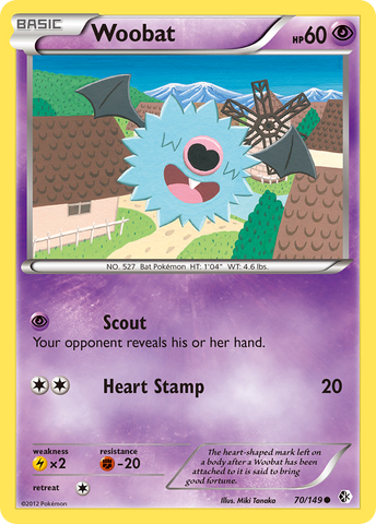 Woobat (70/149) [Black &amp; White: Boundaries Crossed] 