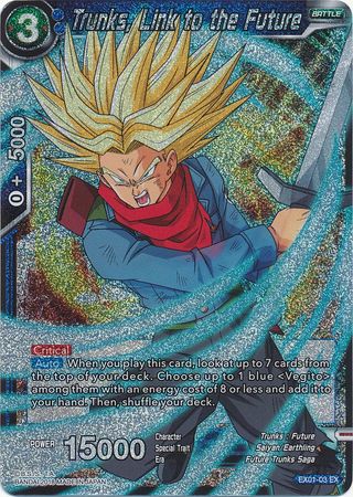 Trunks, Link to the Future (Foil) (EX01-03) [Mighty Heroes] 