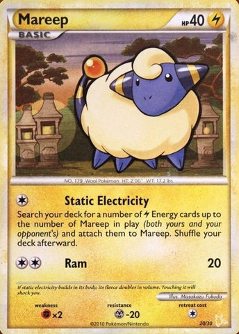 Mareep (20/30) [HeartGold &amp; SoulSilver: Trainer Kit - Raichu] 