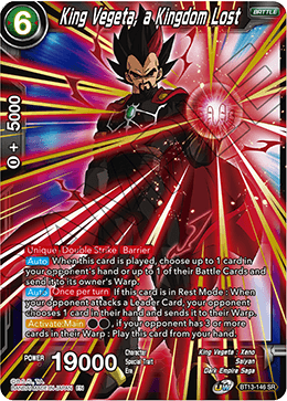 King Vegeta, a Kingdom Lost (BT13-146) [Supreme Rivalry] 