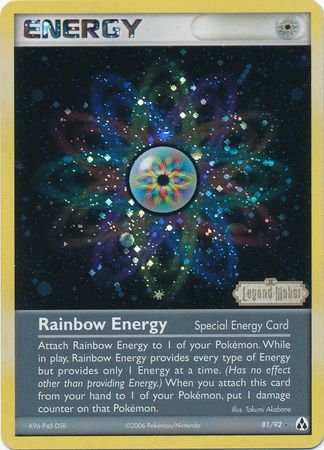 Rainbow Energy (81/92) (Stamped) [EX: Legend Maker] 