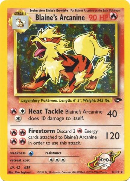 Blaine's Arcanine (1/132) [Gym Challenge Unlimited] 
