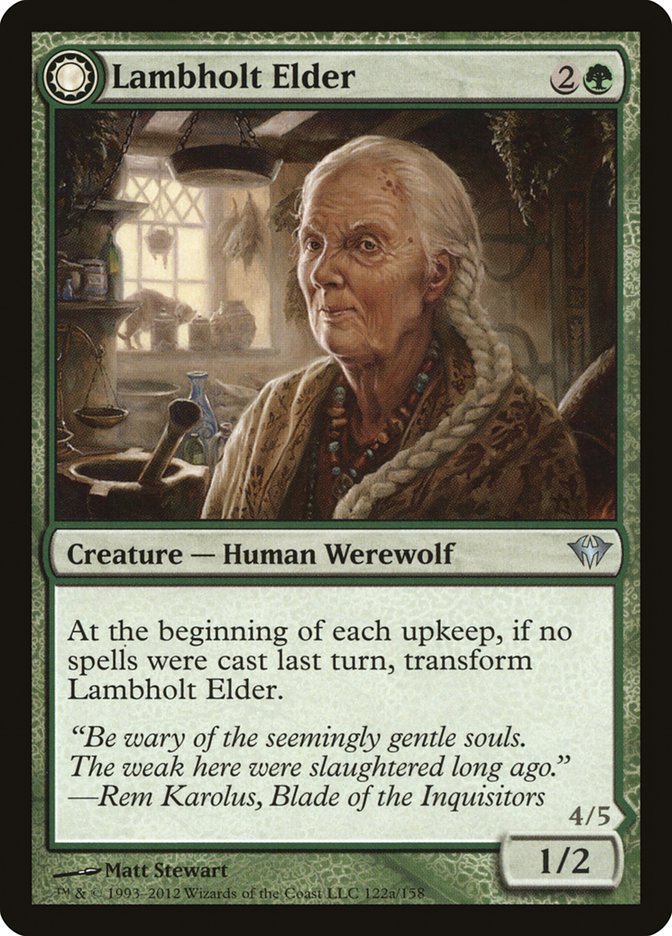 Lambholt Elder // Silverpelt Werewolf [Dark Ascension] 