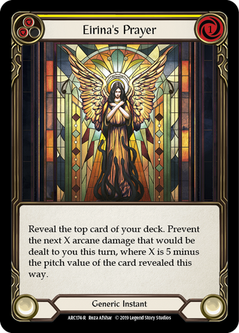 Eirina's Prayer (Yellow) [ARC174-R] (Arcane Rising) 1st Edition Rainbow Foil 