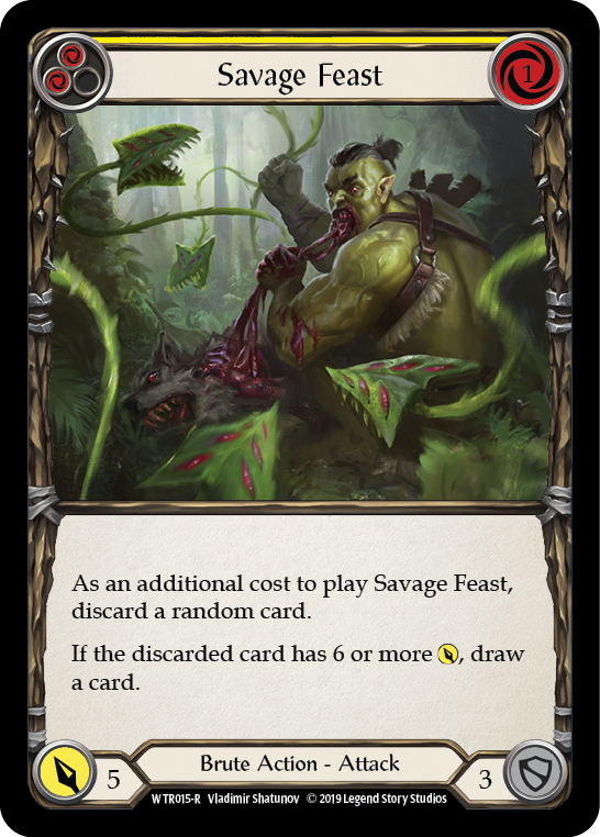 Savage Feast (Yellow) [WTR015-R] (Welcome to Rathe) Alpha Print Rainbow Foil 