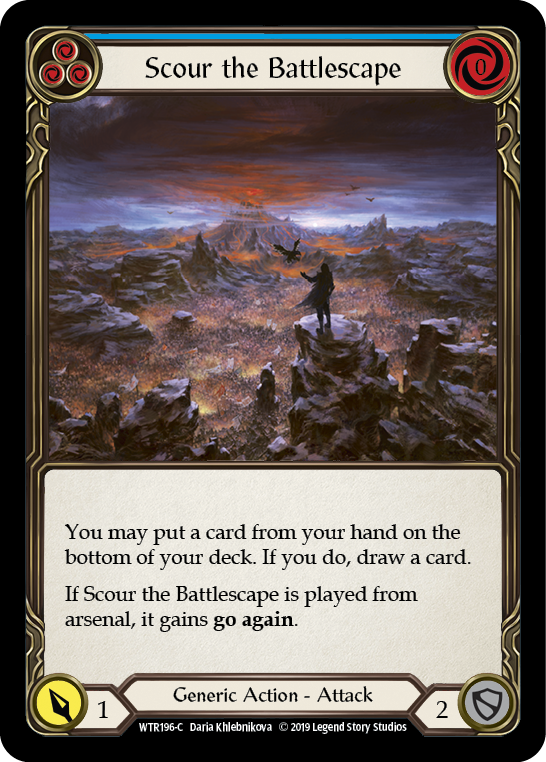 Scour the Battlescape (Blue) [WTR196-C] (Welcome to Rathe) Alpha Print Normal 