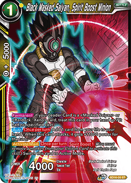 Black Masked Saiyan, Spirit Boost Minion (Starter Deck - Darkness Reborn) (SD16-05) [Cross Spirits] 