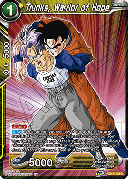 Trunks, Warrior of Hope (Common) (BT13-103) [Supreme Rivalry] 