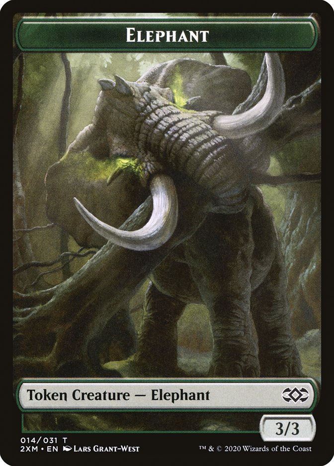 Angel // Elephant Double-Sided Token [Double Masters Tokens] 