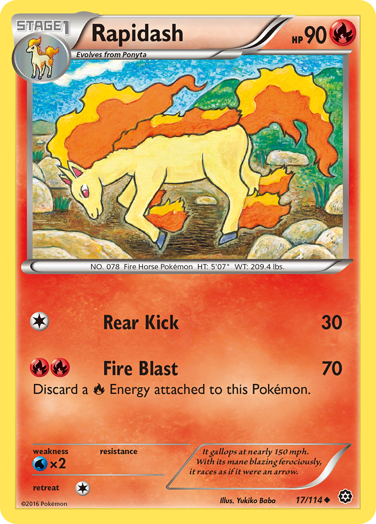 Rapidash (17/114) [XY: Steam Siege] 