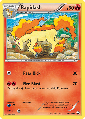 Rapidash (17/114) [XY: Steam Siege] 