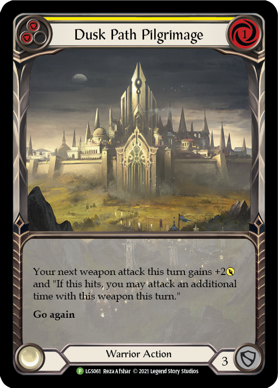 Dusk Path Pilgrimage (Yellow) [LGS061] (Promo)  Rainbow Foil