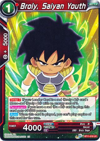 Broly, Saiyan Youth (BT11-018) [Vermilion Bloodline] 