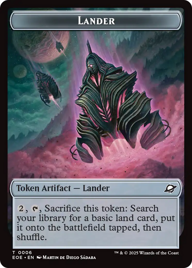 Robot // Lander (0006) Double-Sided Token [Edge of Eternities Tokens] 