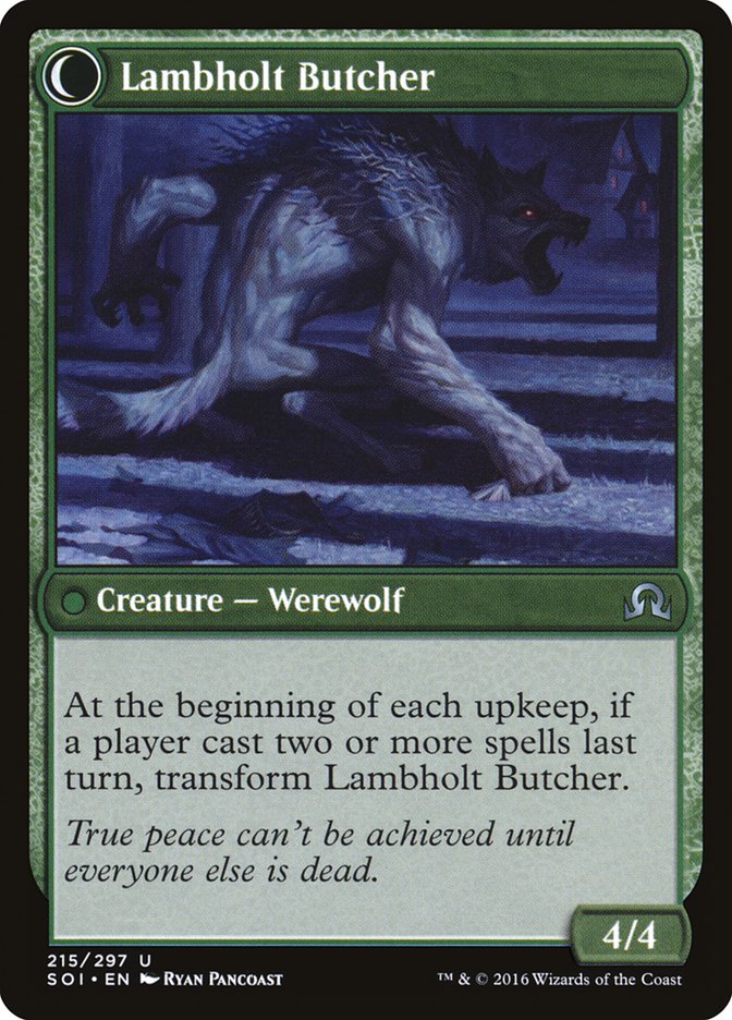 Lambholt Pacifist // Lambholt Butcher [Shadows over Innistrad] 