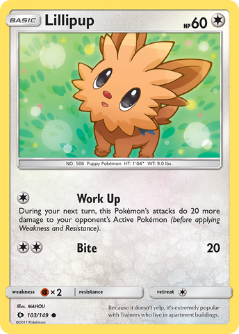 Lillipup (103/149) [Sun &amp; Moon: Base Set] 