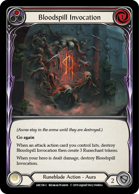 Bloodspill Invocation (Red) [ARC106-C] (Arcane Rising) 1st Edition Rainbow Foil 