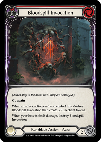 Bloodspill Invocation (Red) [ARC106-C] (Arcane Rising) 1st Edition Rainbow Foil 