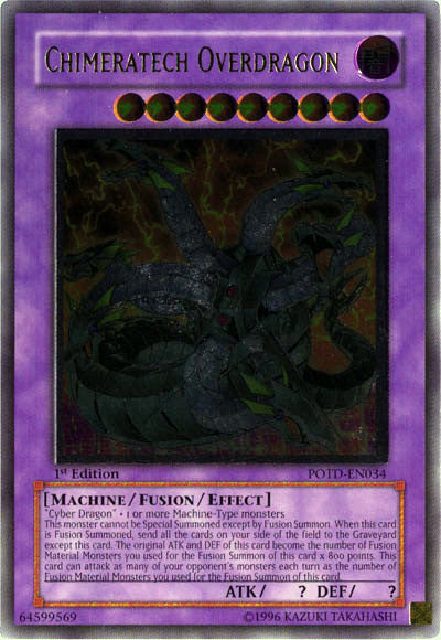 Chimeratech Overdragon [POTD-EN034] Ultimate Rare 