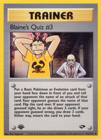 Blaine's Quiz #3 (112/132) [Gym Challenge 1st Edition] 