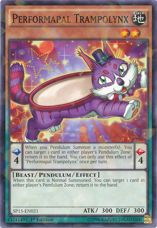 Performapal Trampolynx [SP15-EN021] Shatterfoil Rare 