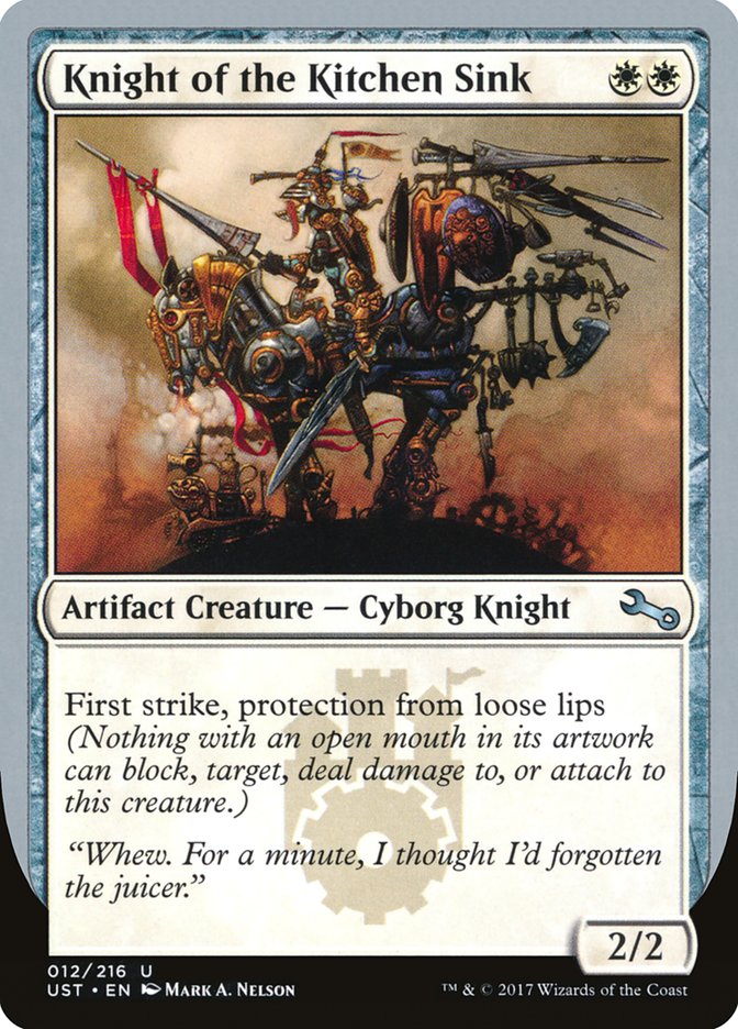 Knight of the Kitchen Sink ("protection from loose lips") [Unstable] 