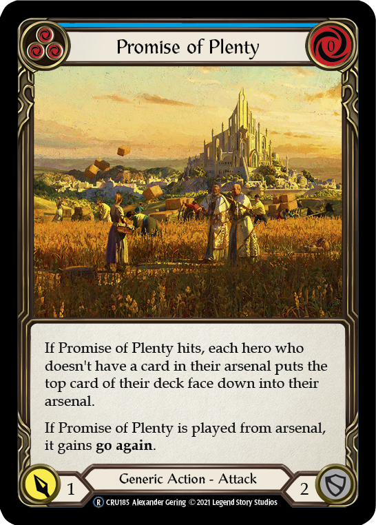 Promise of Plenty (Blue) [U-CRU185] (Crucible of War Unlimited) Unlimited Normal 