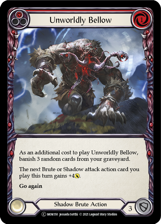 Unworldly Bellow (Red) [U-MON150-RF] (Monarch Unlimited) Unlimited Rainbow Foil 