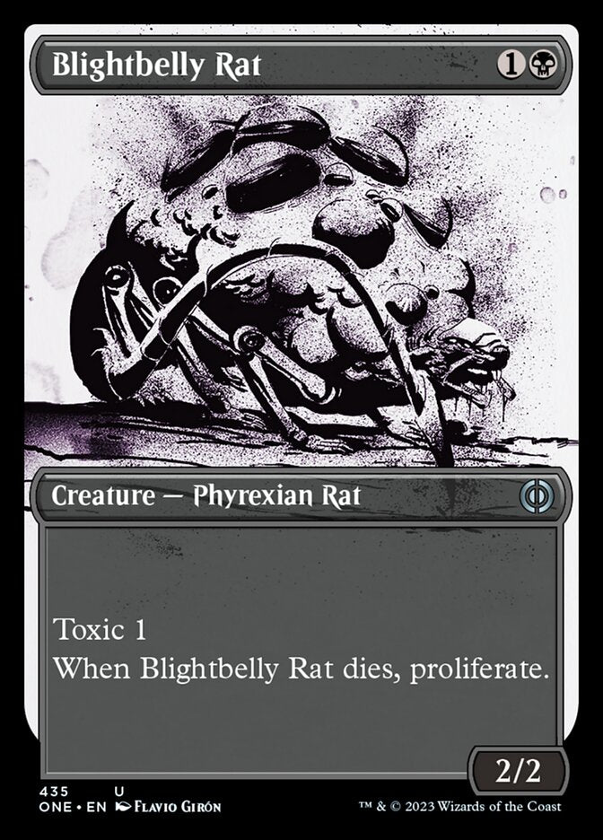 Blightbelly Rat (Showcase Ichor Step-and-Compleat Foil) [Phyrexia: All Will Be One] 