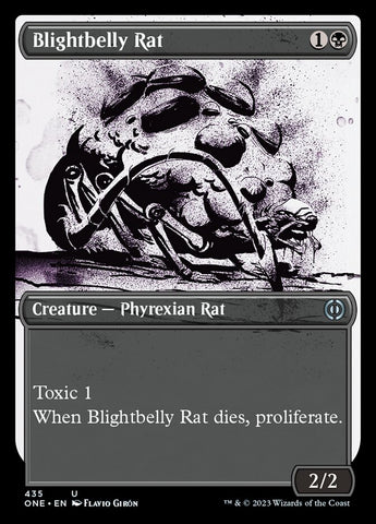 Blightbelly Rat (Showcase Ichor Step-and-Compleat Foil) [Phyrexia: All Will Be One] 