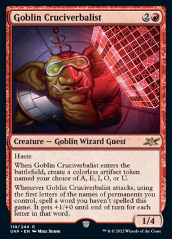 Goblin Cruciverbalist [Unfinity] 