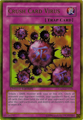 Crush Card Virus [GLD1-EN038] Gold Rare 