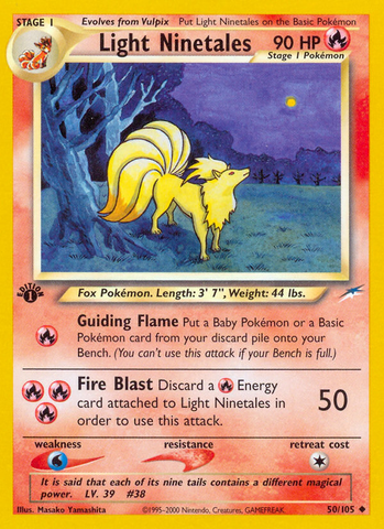 Light Ninetales (50/105) [Neo Destiny 1st Edition] 