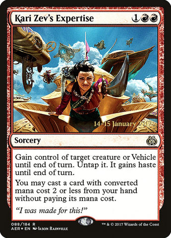 Kari Zev's Expertise [Aether Revolt Prerelease Promos] 