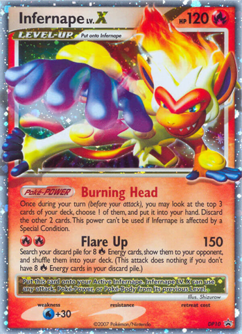 Infernape LV.X (DP10) [Diamond &amp; Pearl: Black Star Promos] 