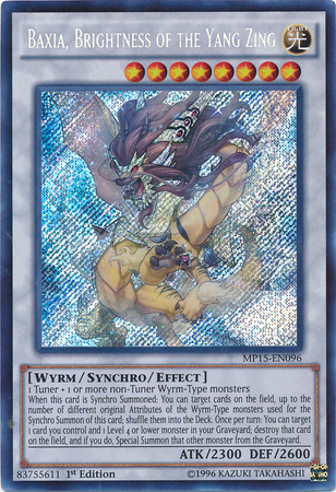 Baxia, Brightness of the Yang Zing [MP15-EN096] Secret Rare 