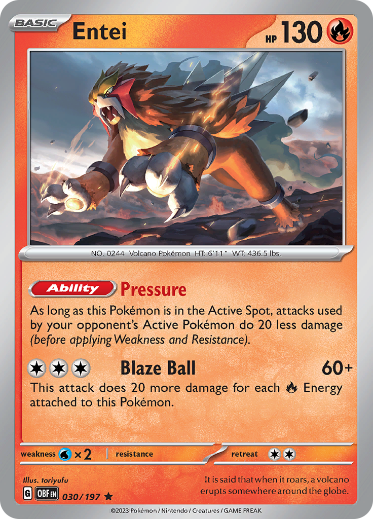 Entei (030/197) [Scarlet & Violet: Obsidian Flames]