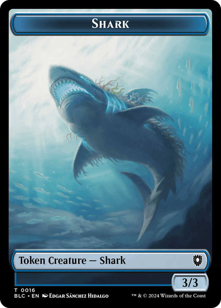 Elemental // Shark Double-Sided Token [Bloomburrow Commander Tokens] 
