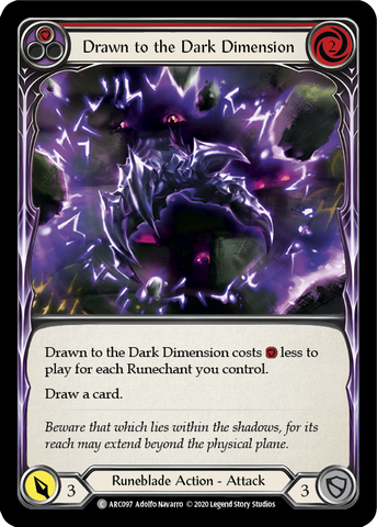 Drawn to the Dark Dimension (Red) [U-ARC097] (Arcane Rising Unlimited) Unlimited Rainbow Foil 