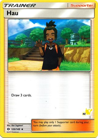 Hau (120/149) (Pikachu Stamp #42) [Battle Academy 2020] 