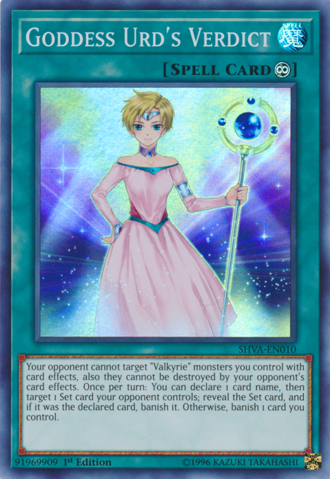 Goddess Urd's Verdict [SHVA-EN010] Super Rare 