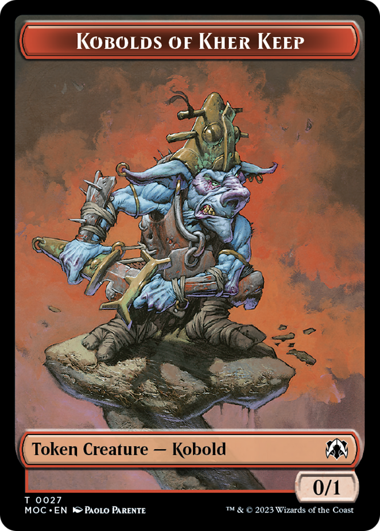 Bird // Kobolds of Kher Keep Double-Sided Token [March of the Machine Commander Tokens] 