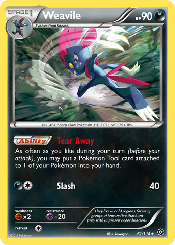 Weavile (61/114) [XY: Steam Siege] 