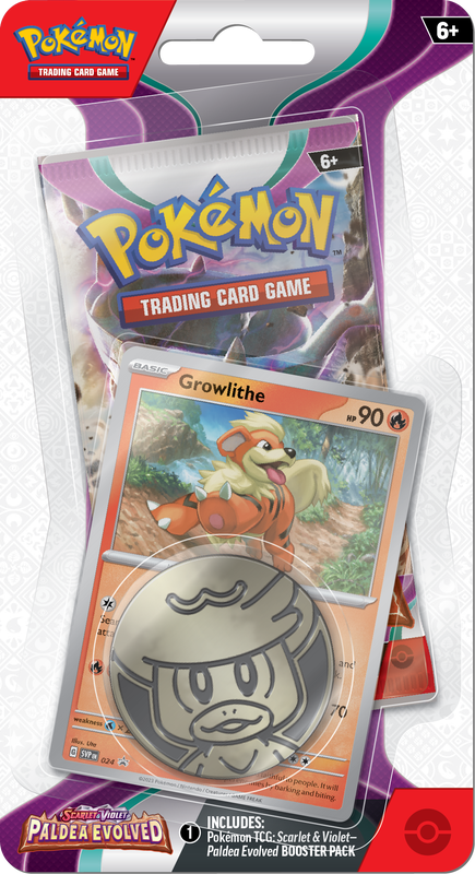 Pokemon - Scarlet And Violet - Paldea Evolved - Growlithe - Checklane Blister