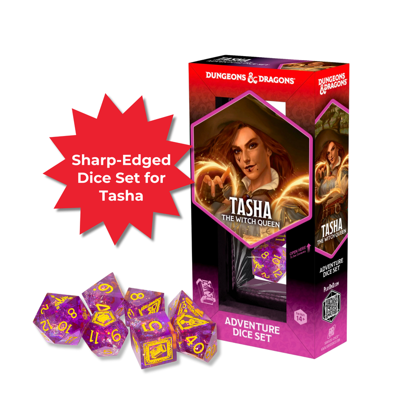 *Pre-Order* Dungeons & Dragons - Adventure Dice Tasha the Witch Queen - Purple Sharp-Edged