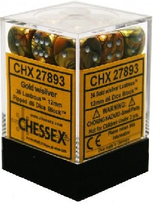 Dés (36D6) - Chessex Lustrous (Choisissez votre couleur)