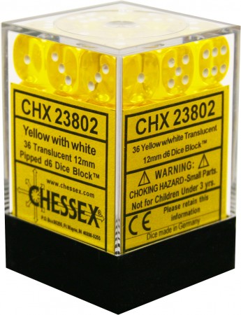 Dices (36D6) - Chessex Translucent (Choose your Color)