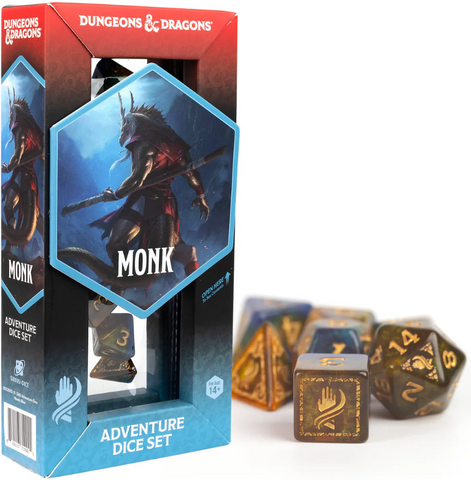 Dungeons &amp; Dragons - Adventure Dice Monk - Blue/Gold