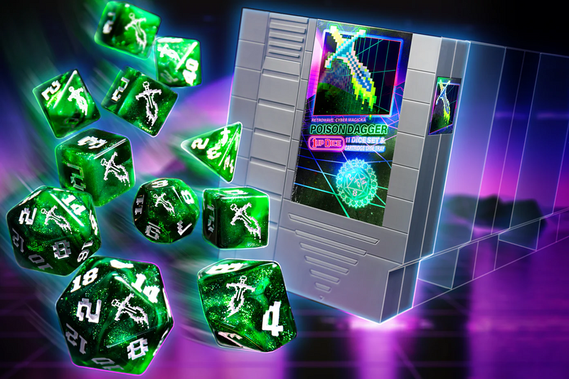 1UP-Dice - Poison Dagger - Polyhedral Dice Set